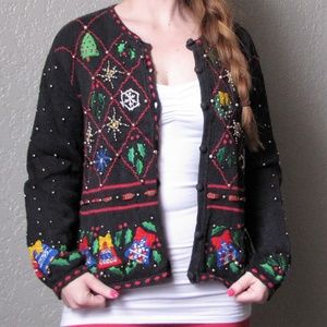 Medium Black "Ugly" Christmas Sweater